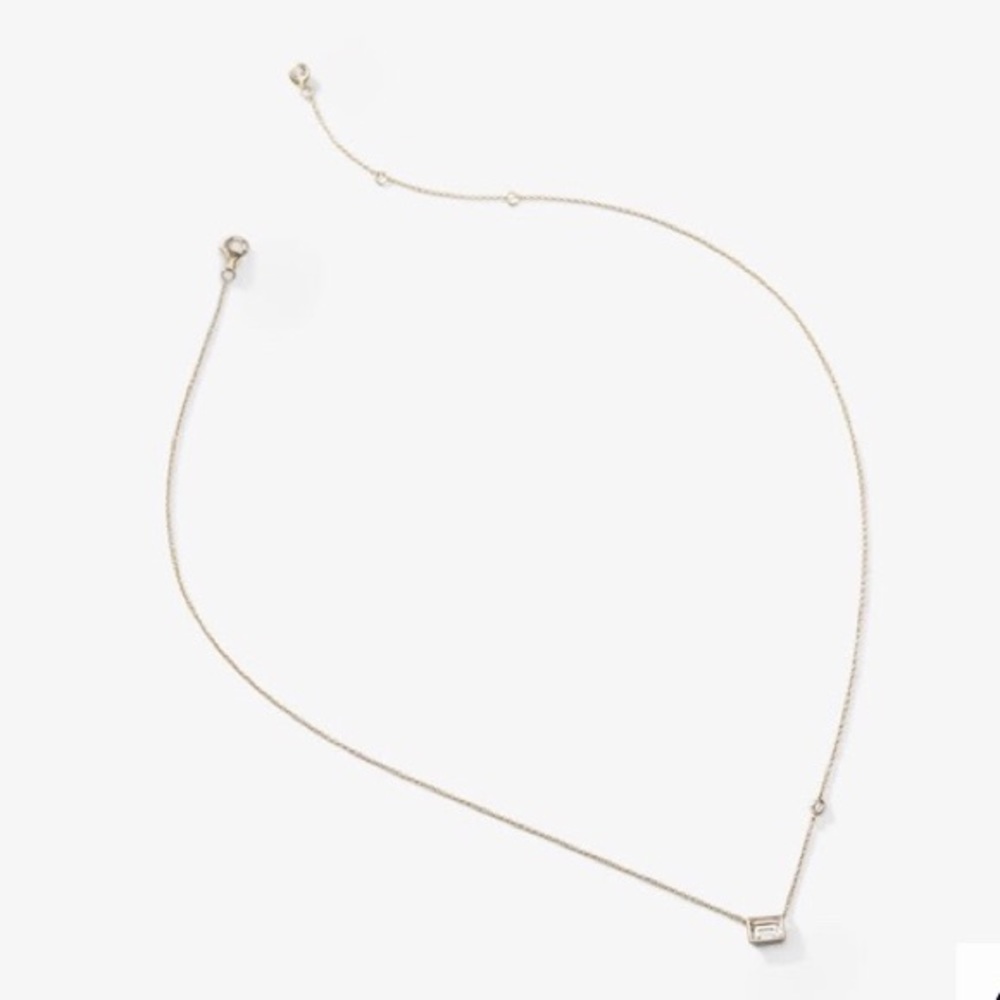 MM Lafleur Asscher-cut necklace - gold